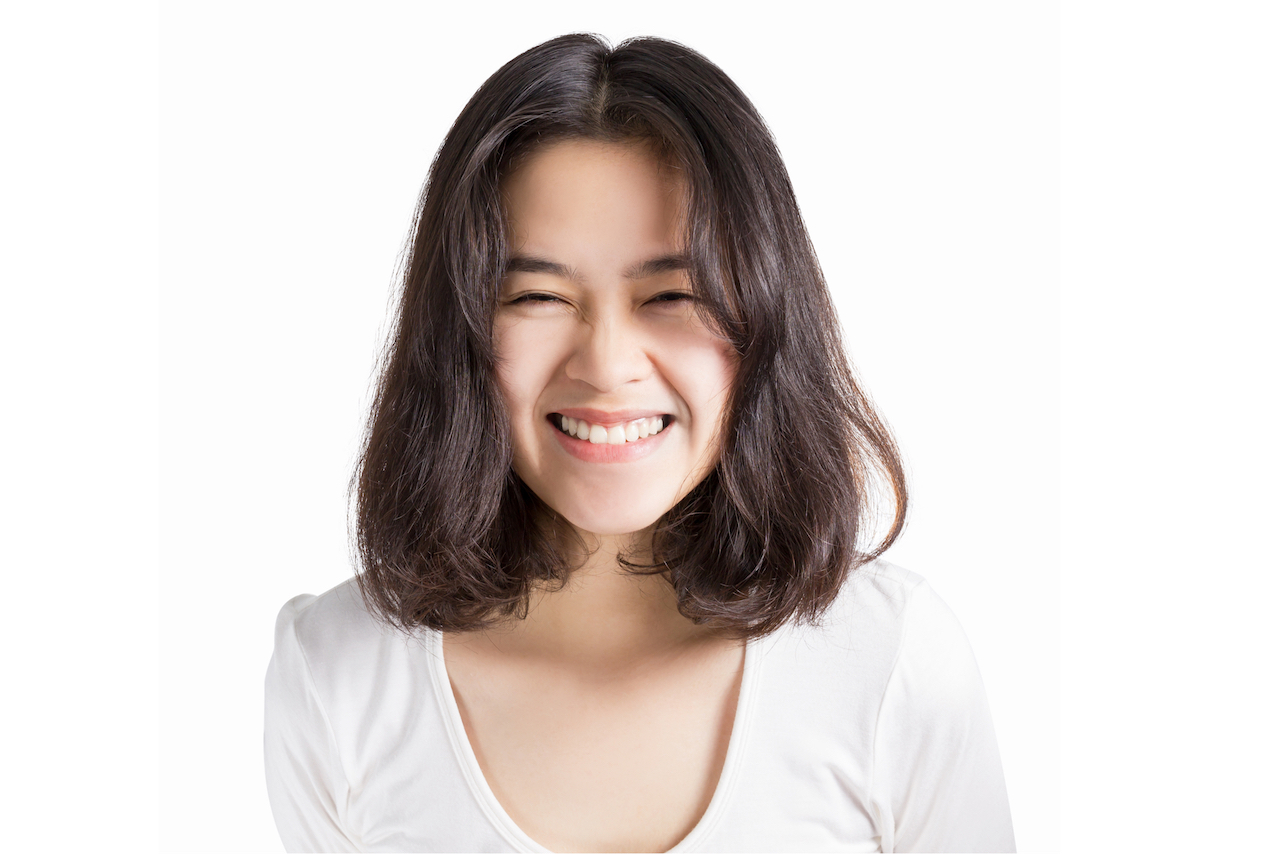Asian face smile